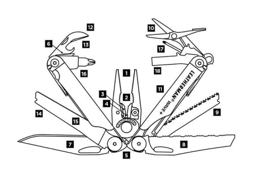 727 Leatherman Мультитул WAVE PLUS с нейлоновым чехлом фото 2 727 Leatherman Мультитул WAVE PLUS с нейлоновым чехлом фото 2
