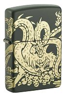 Зажигалка ZIPPO Dragon Design с покрытием Green Matte